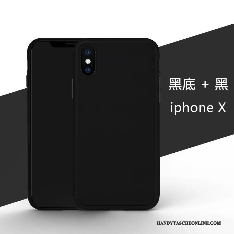 Hülle iPhone X Taschen Handyhüllen Hängende Verzierungen, Case iPhone X Silikon Grün Nubuck