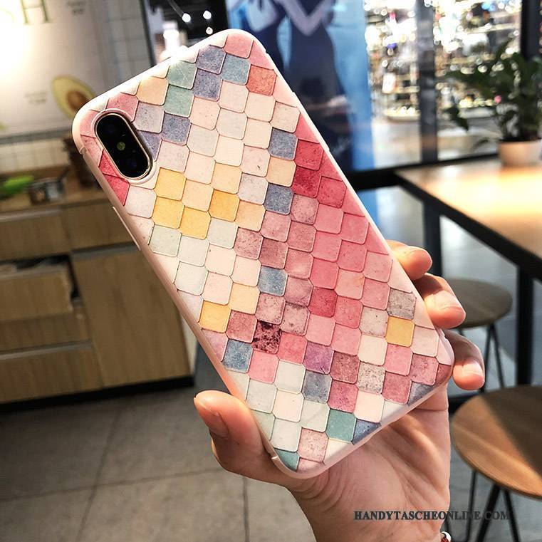 Hülle iPhone X Taschen Lichtfarbe Anti-sturz, Case iPhone X Prägung Trendmarke Neu