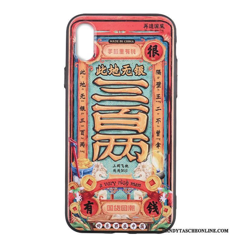 Hülle iPhone X Taschen Trendmarke Neu, Case iPhone X Schutz Handyhüllen Chinesische Art