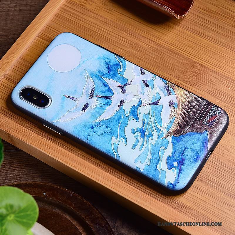 Hülle iPhone X Taschen Wind Kran, Case iPhone X Weiche Trend Handyhüllen