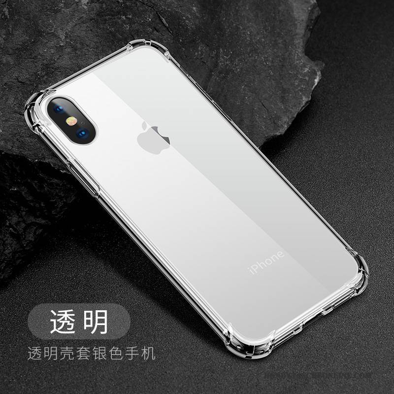 Hülle iPhone X Weiche Transparent Silber, Case iPhone X Taschen Neu Weiß