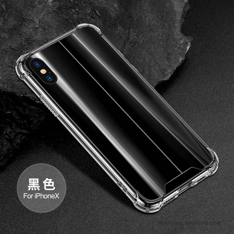 Hülle iPhone X Weiche Transparent Silber, Case iPhone X Taschen Neu Weiß