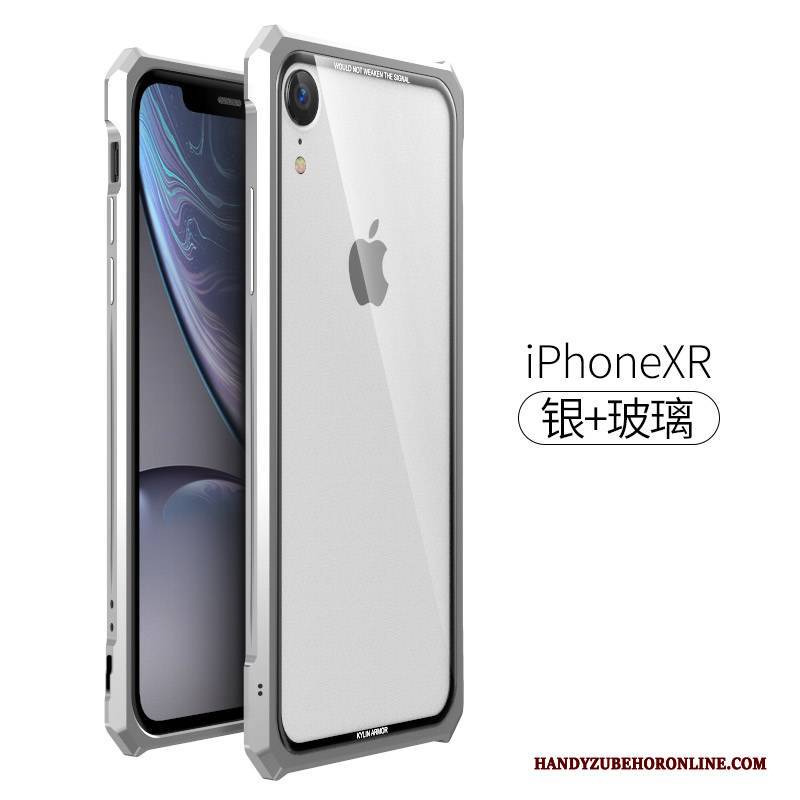 Hülle iPhone Xr Metall Handyhüllen Anti-sturz, Case iPhone Xr Schutz Trend Grenze