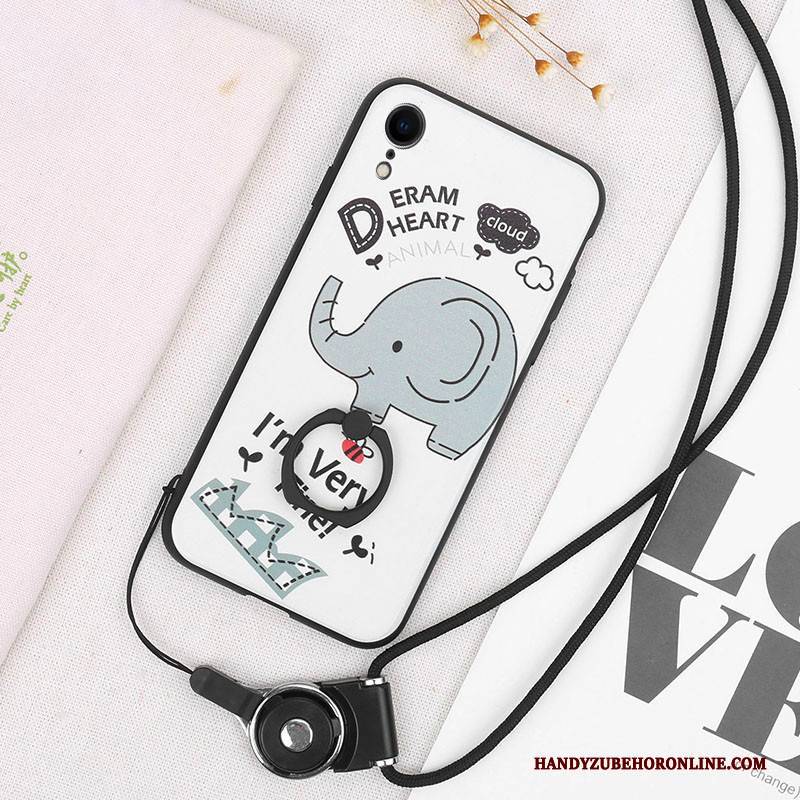 Hülle iPhone Xr Prägung Membran Anti-sturz, Case iPhone Xr Karikatur Farbe