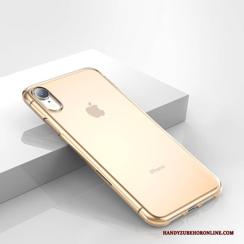 Hülle iPhone Xr Taschen Gold Anti-sturz, Case iPhone Xr Schutz Transparent Trend