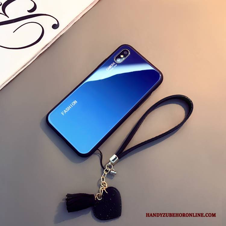 Hülle iPhone Xs Glas Handyhüllen, Case iPhone Xs Trend Grau