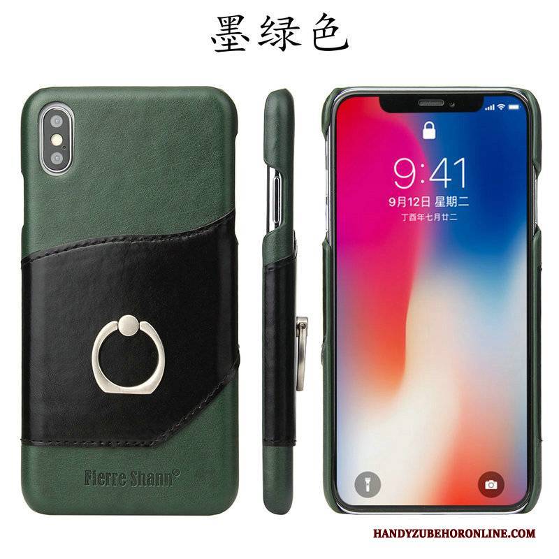 Hülle iPhone Xs Halterung Kuh Ring, Case iPhone Xs Taschen Business Anti-sturz