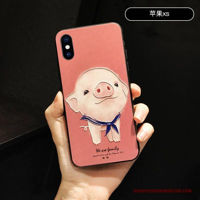 Hülle iPhone Xs Karikatur Nette Handyhüllen, Case iPhone Xs Taschen Blau Anti-sturz