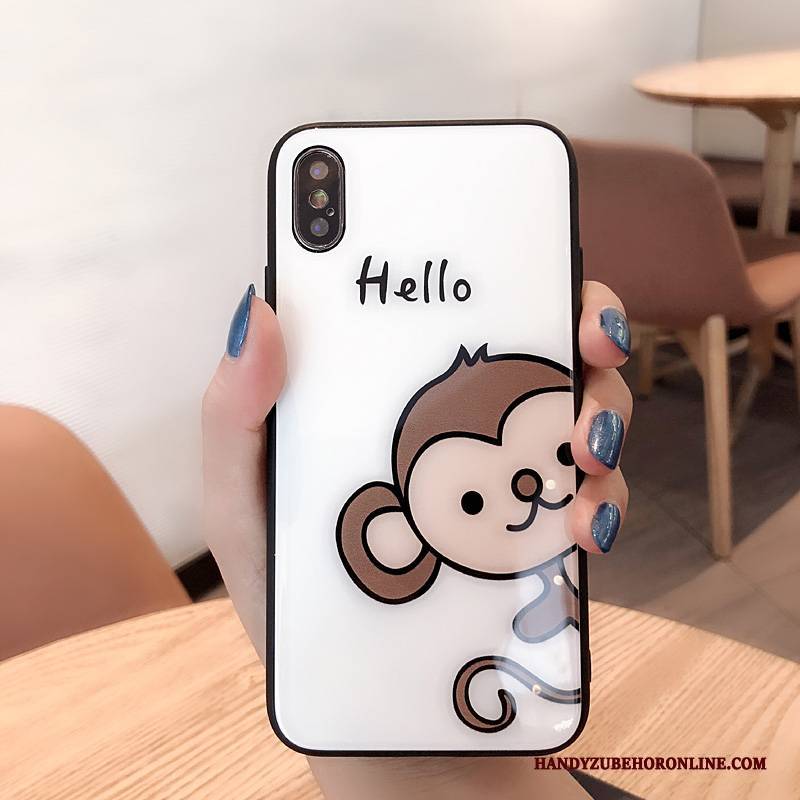 Hülle iPhone Xs Karikatur Persönlichkeit Trendmarke, Case iPhone Xs Kreativ Weiß Handyhüllen