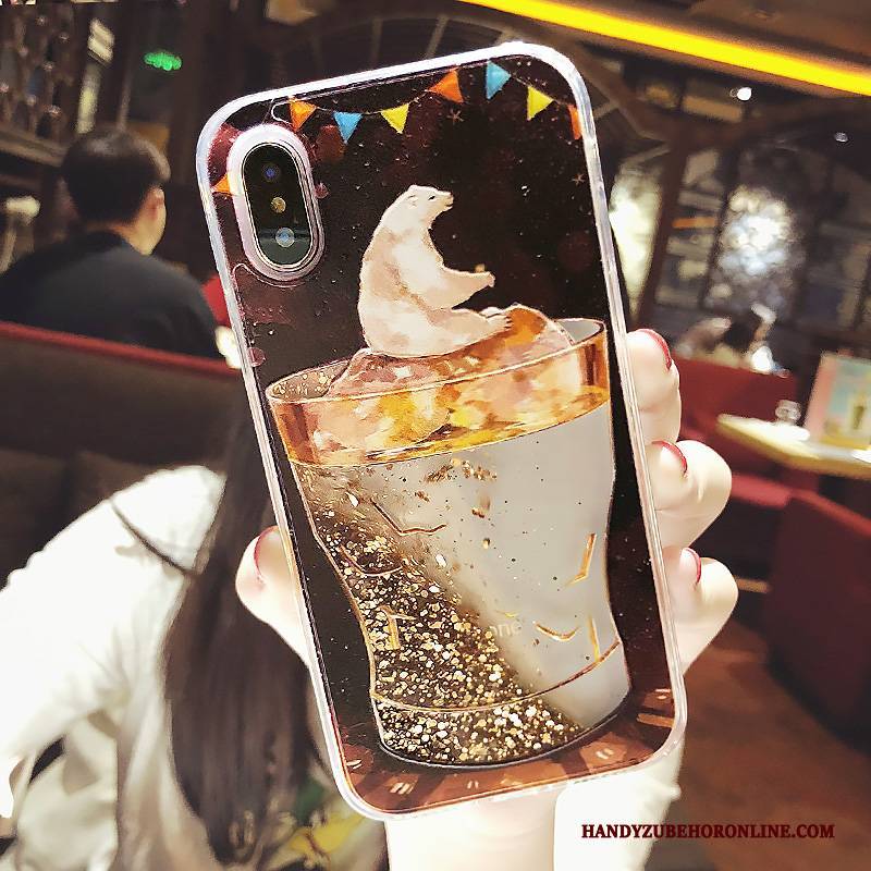 Hülle iPhone Xs Max Mode Anti-sturz Treibsand, Case iPhone Xs Max Karikatur Trend Einfach