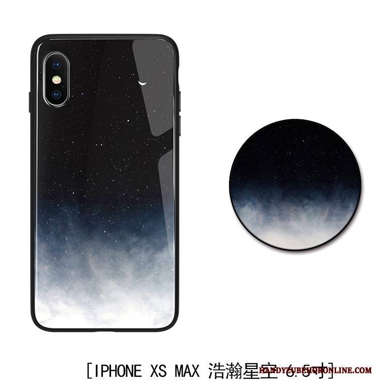 Hülle iPhone Xs Max Silikon Schwarz Trendmarke, Case iPhone Xs Max Schutz Licht Liebhaber