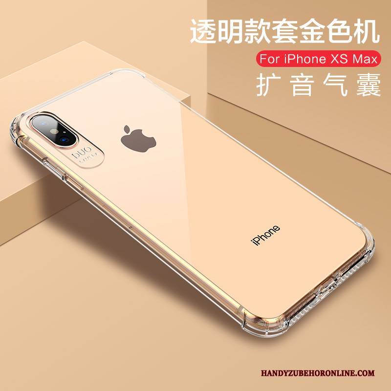 Hülle iPhone Xs Max Silikon Transparent Trendmarke, Case iPhone Xs Max Schutz Anti-sturz Neu