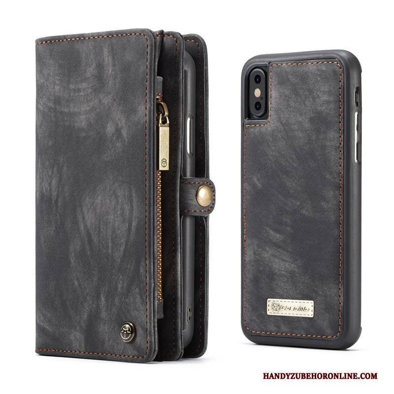 Hülle iPhone Xs Max Taschen Anti-sturz Handyhüllen, Case iPhone Xs Max Geldbörse