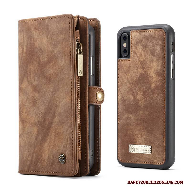 Hülle iPhone Xs Max Taschen Anti-sturz Handyhüllen, Case iPhone Xs Max Geldbörse