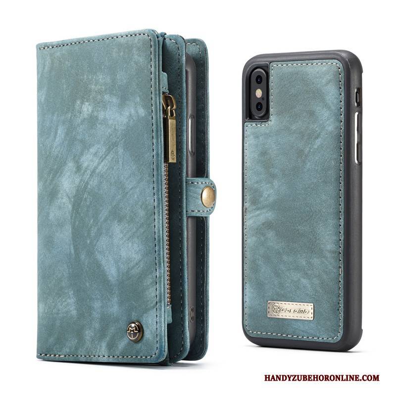 Hülle iPhone Xs Max Taschen Anti-sturz Handyhüllen, Case iPhone Xs Max Geldbörse