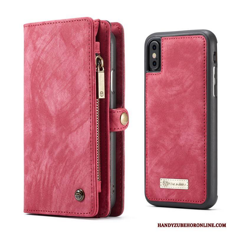 Hülle iPhone Xs Max Taschen Anti-sturz Handyhüllen, Case iPhone Xs Max Geldbörse