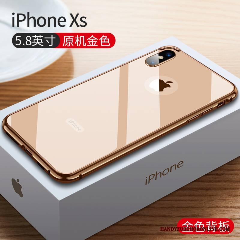 Hülle iPhone Xs Metall Kühlung Neu, Case iPhone Xs Schutz Gold High-end