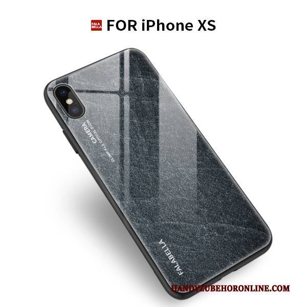 Hülle iPhone Xs Schutz Handyhüllen Glas, Case iPhone Xs Taschen Persönlichkeit Wind