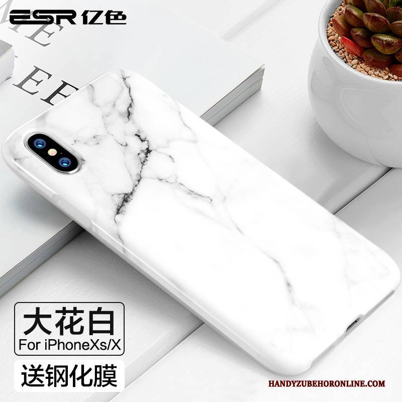 Hülle iPhone Xs Silikon Grau Schwer, Case iPhone Xs Weiche Anti-sturz Trend