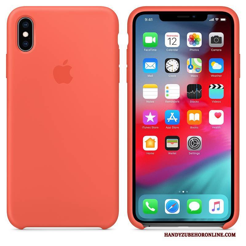 Hülle iPhone Xs Silikon Netto Rot Anti-sturz, Case iPhone Xs Schutz Handyhüllen Blau