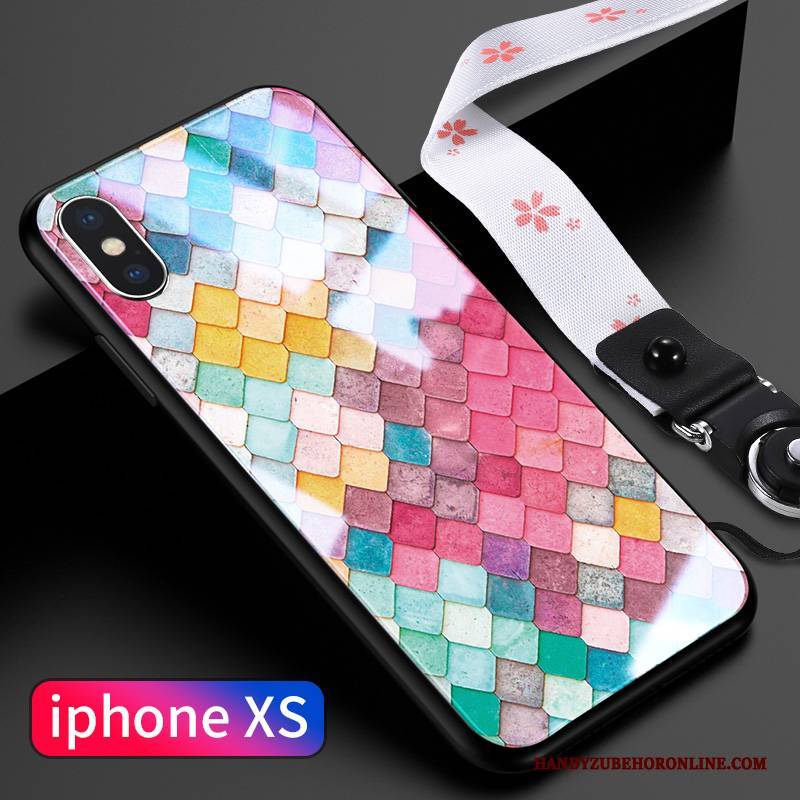 Hülle iPhone Xs Taschen Anti-sturz Grün, Case iPhone Xs Farbe Schlank Handyhüllen