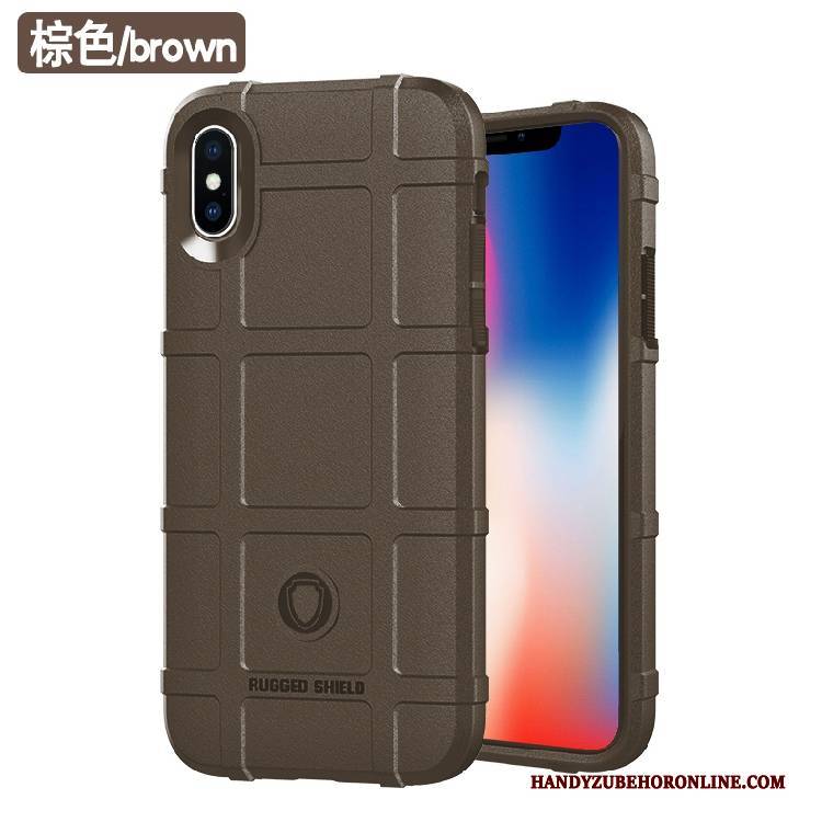 Hülle iPhone Xs Taschen Schwarz Persönlichkeit, Case iPhone Xs Silikon Handyhüllen Anti-sturz