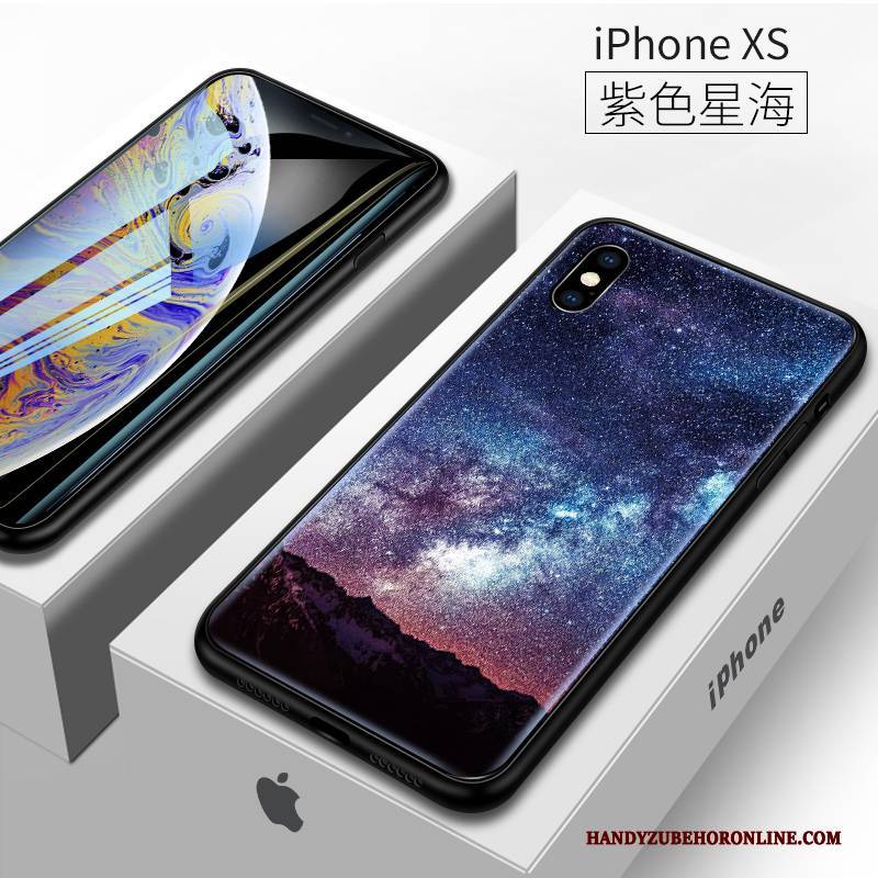 Hülle iPhone Xs Taschen Trendmarke Trend, Case iPhone Xs Schutz Lila Schlank