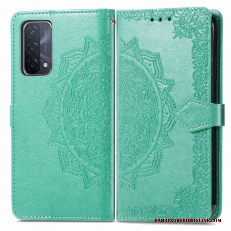 Lederhüllen Für Oppo A54 5G / A74 5G Mandala-mittelalter