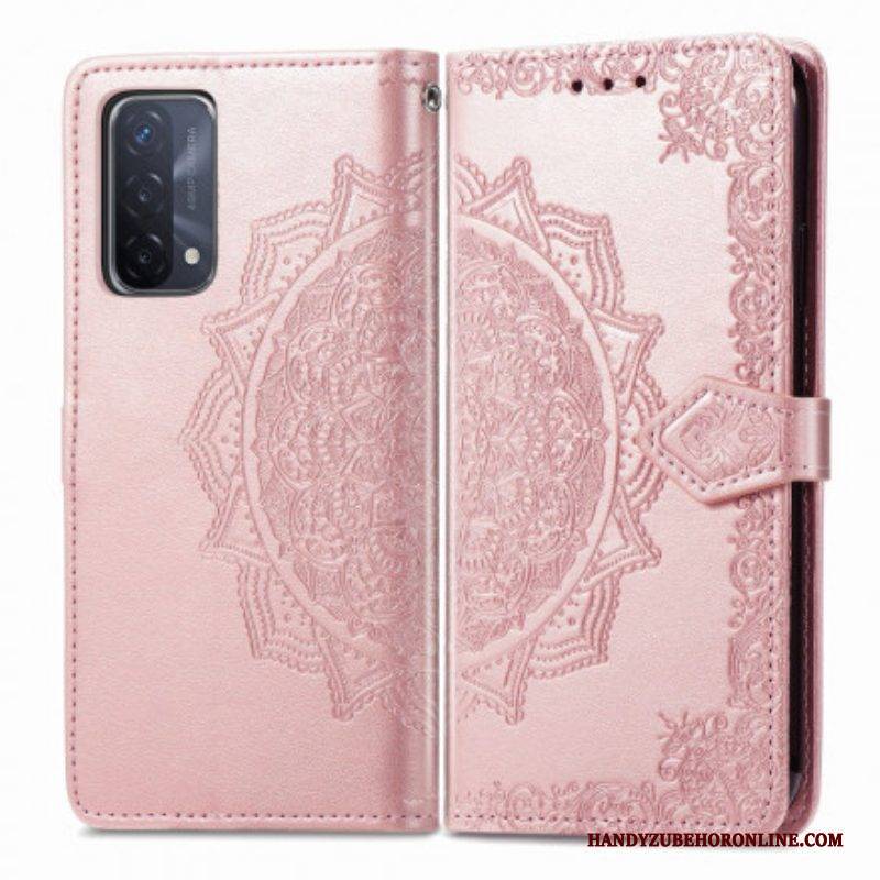 Lederhüllen Für Oppo A54 5G / A74 5G Mandala-mittelalter