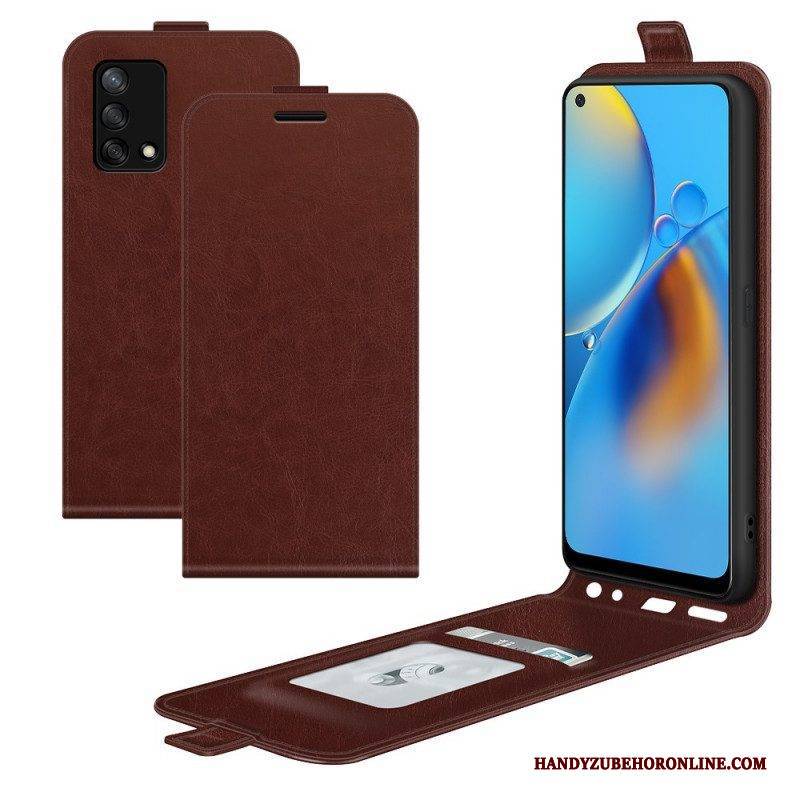 Lederhüllen Für Oppo A74 4G Flip Case Faltendes Retro