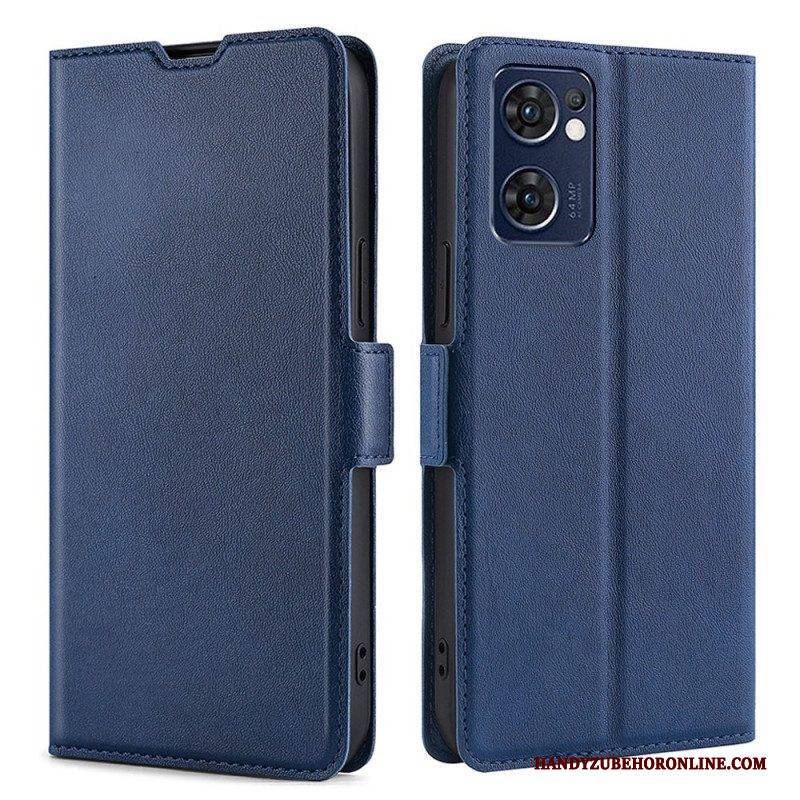 Lederhüllen Für Oppo Find X5 Lite Flip Case Klappen-doppeldesign