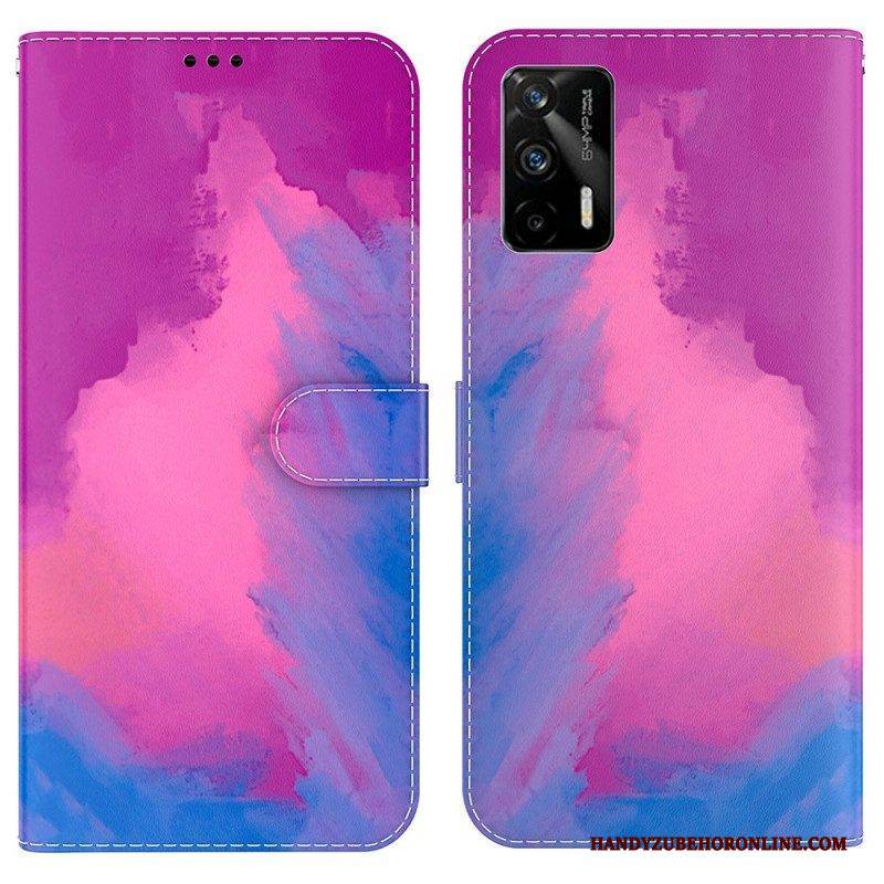 Lederhüllen Für Realme GT 5G Aquarell