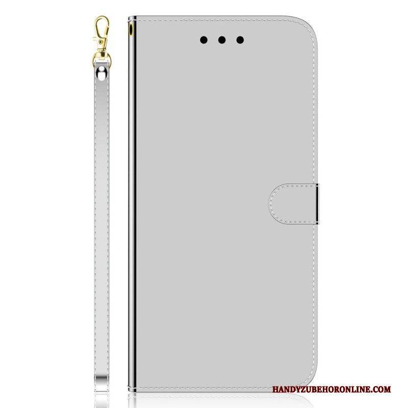 Lederhüllen Für Samsung Galaxy A54 5G Spiegel Und Schlüsselband