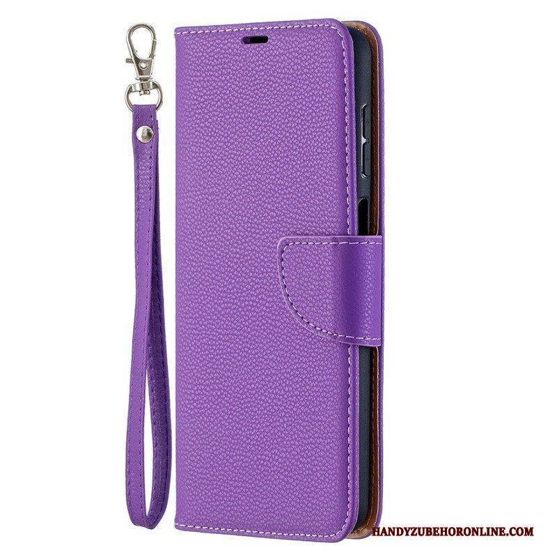 Lederhüllen Für Samsung Galaxy M12 / A12 Flip Case Lychee Rabat Oblique