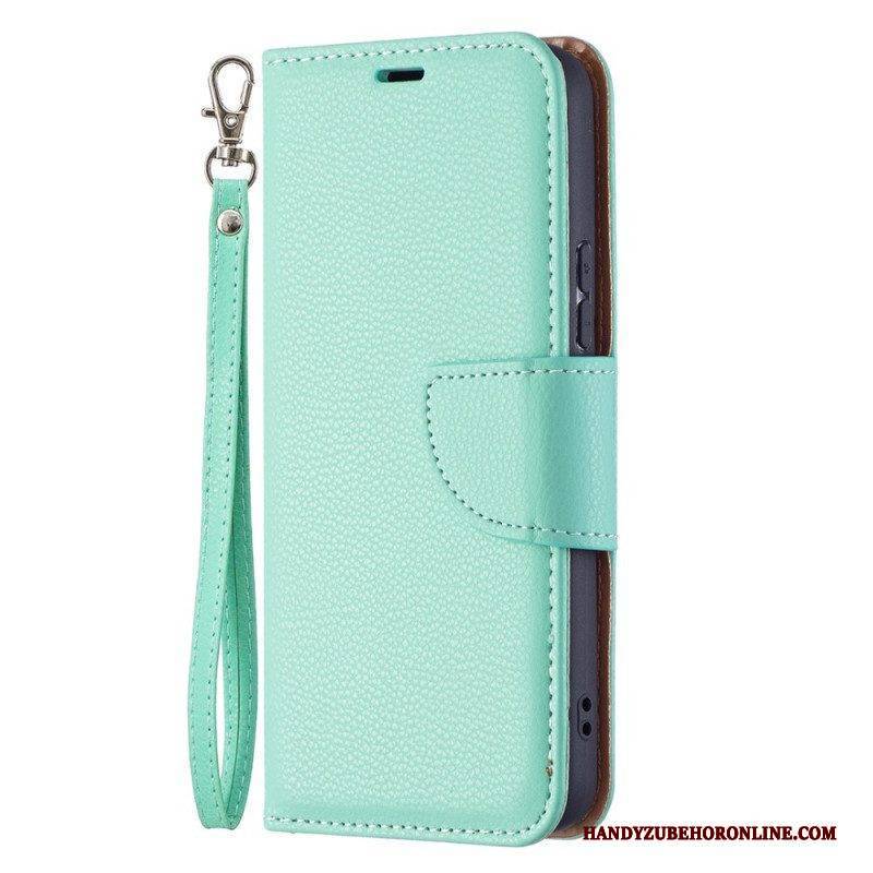 Lederhüllen Für Samsung Galaxy S22 5G Flip Case Lychee Rabat Oblique