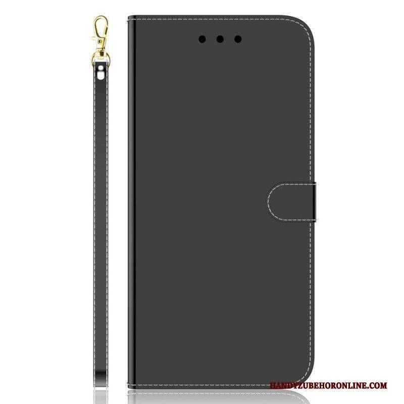 Lederhüllen Für Samsung Galaxy S23 5G Spiegel Und Schlüsselband