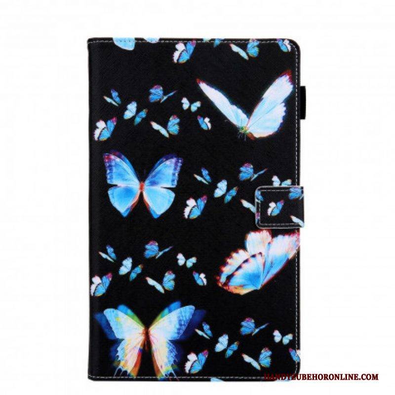 Lederhüllen Für Samsung Galaxy Tab A7 (2020) Mehrere Schmetterlinge