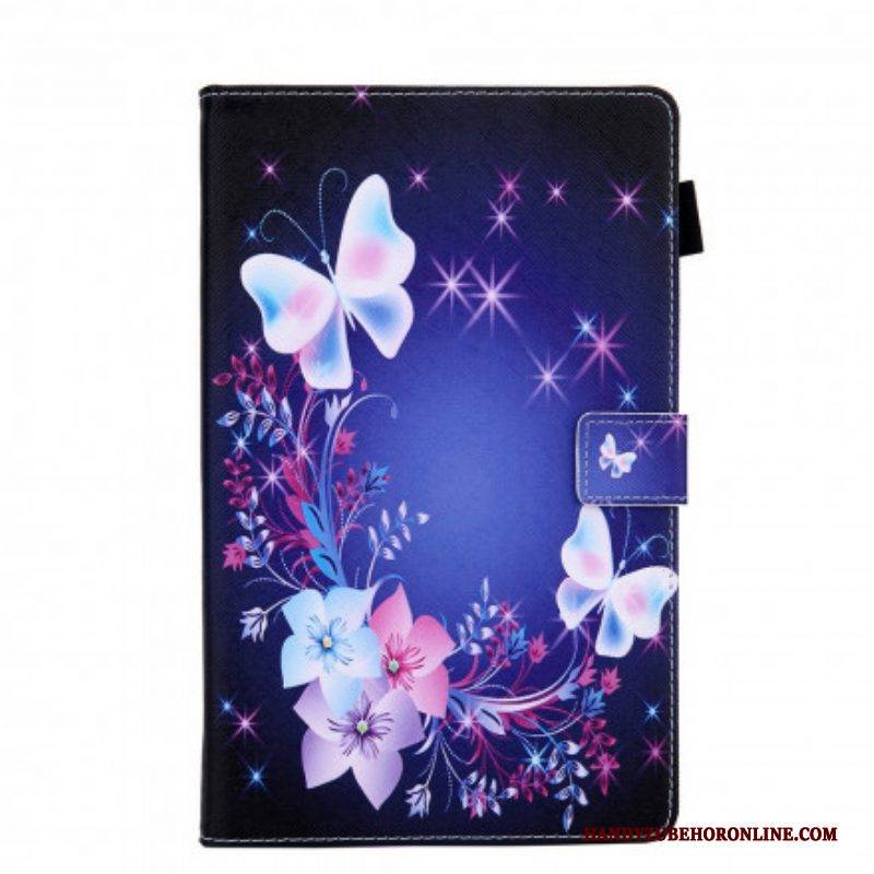 Lederhüllen Für Samsung Galaxy Tab A7 (2020) Mehrere Schmetterlinge