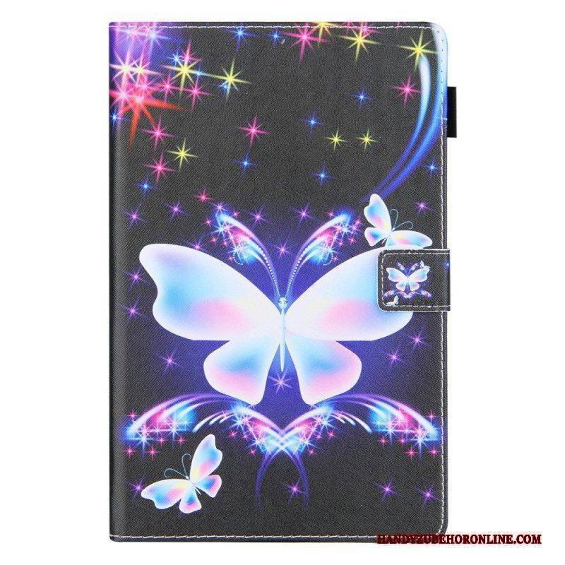 Lederhüllen Für Samsung Galaxy Tab A8 (2021) Mehrere Schmetterlinge