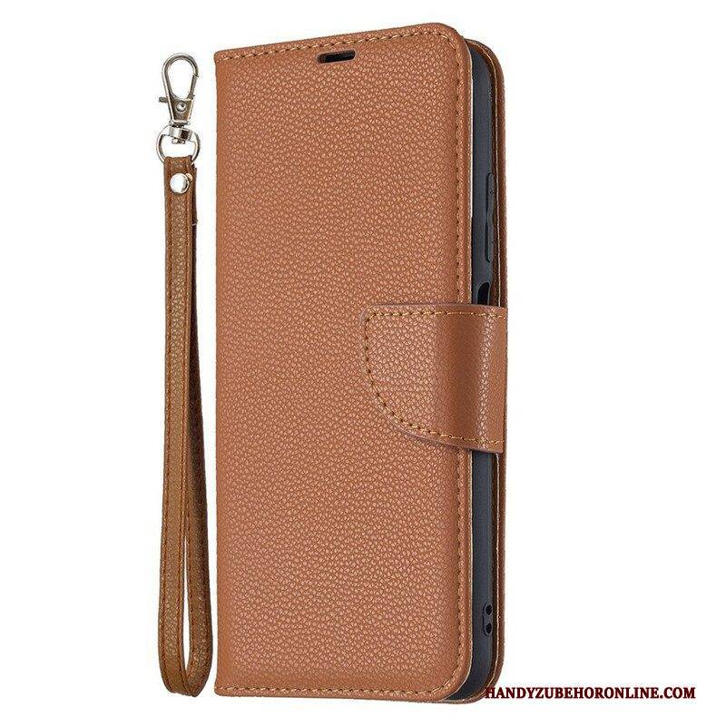 Lederhüllen Für Xiaomi Redmi Note 10 5G Flip Case Lychee Rabat Oblique