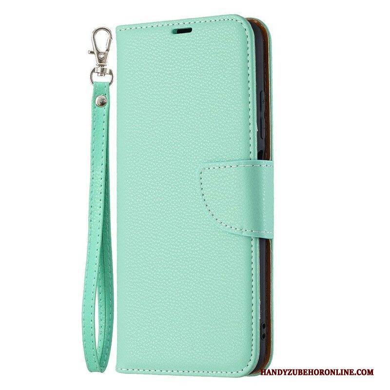 Lederhüllen Für Xiaomi Redmi Note 10 5G Flip Case Lychee Rabat Oblique