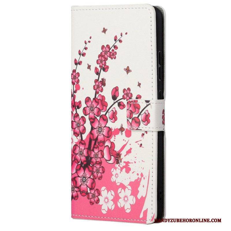 Lederhüllen Für Xiaomi Redmi Note 11 / 11S Tropische Blumen