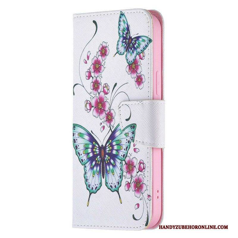 Lederhüllen Für iPhone 13 Pro Max Unglaubliche Schmetterlinge