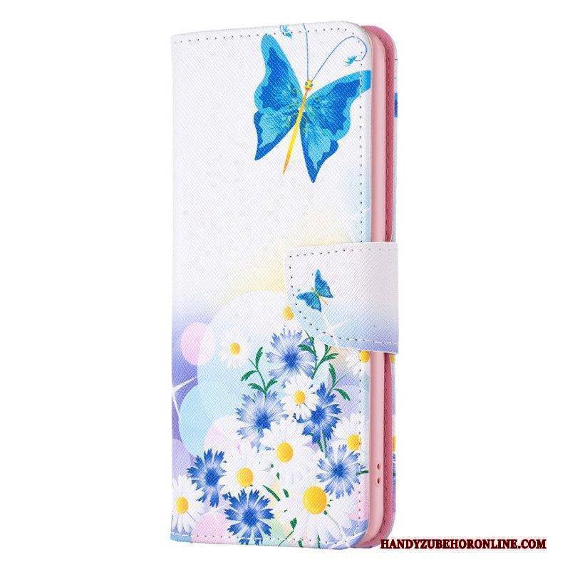 Lederhüllen Für iPhone 15 Plus Aquarell-schmetterlinge