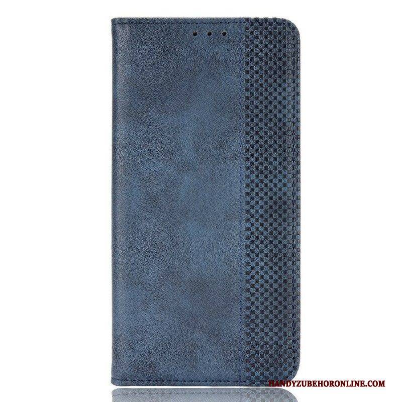 Schutzhülle Für Asus Zenfone 8 Flip Case Stilisierter Vintage-ledereffekt