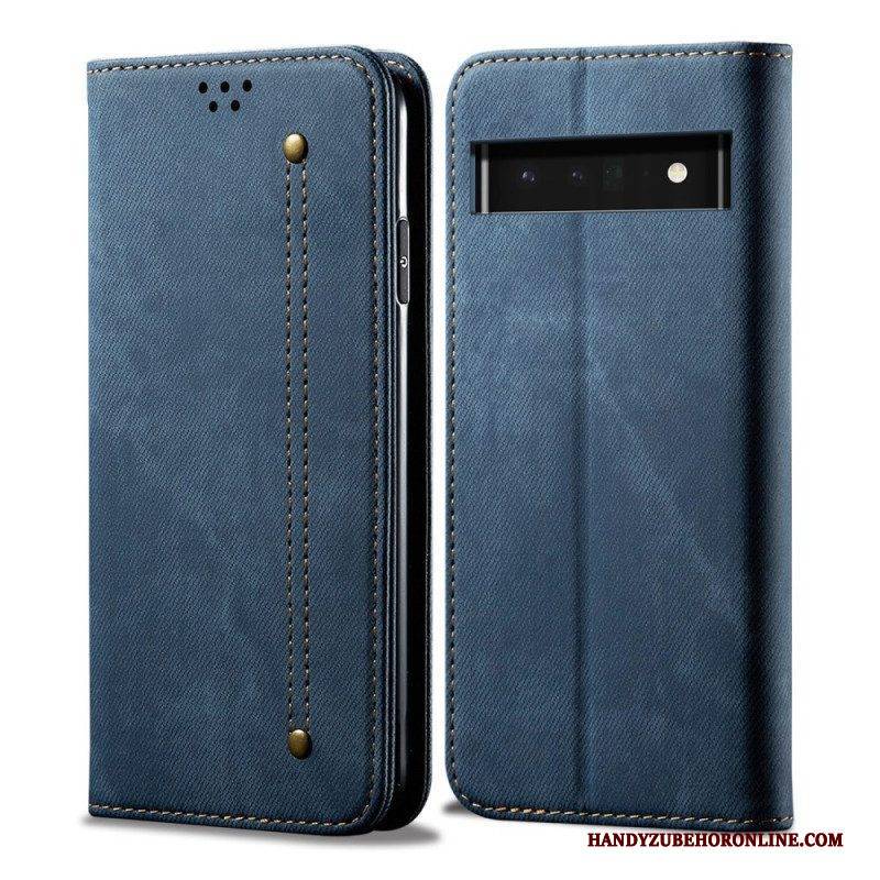 Schutzhülle Für Google Pixel 6 Flip Case Denim-stoff