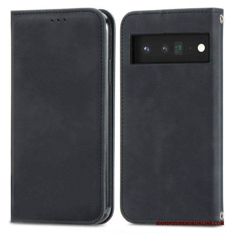 Schutzhülle Für Google Pixel 6 Pro Flip Case Vintage-skin-touch-design