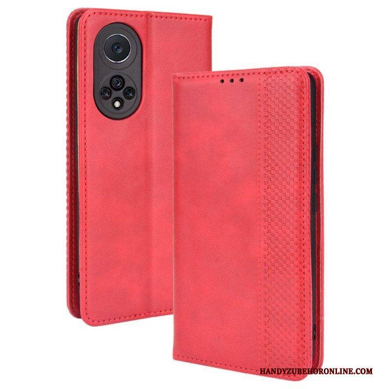 Schutzhülle Für Honor 50 Pro Flip Case Pro Stilisierter Vintage-ledereffekt