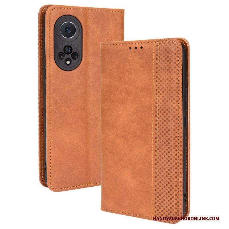 Schutzhülle Für Honor 50 Pro Flip Case Pro Stilisierter Vintage-ledereffekt