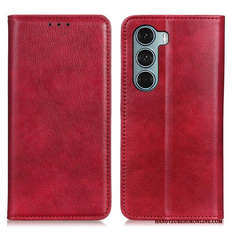 Schutzhülle Für Moto G200 5G Flip Case Litschi-spaltleder-textur